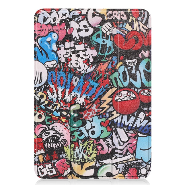 Custer Painted 3-Fold Holder Smart Leather Tablet Case, For iPad mini 6 / mini 2024