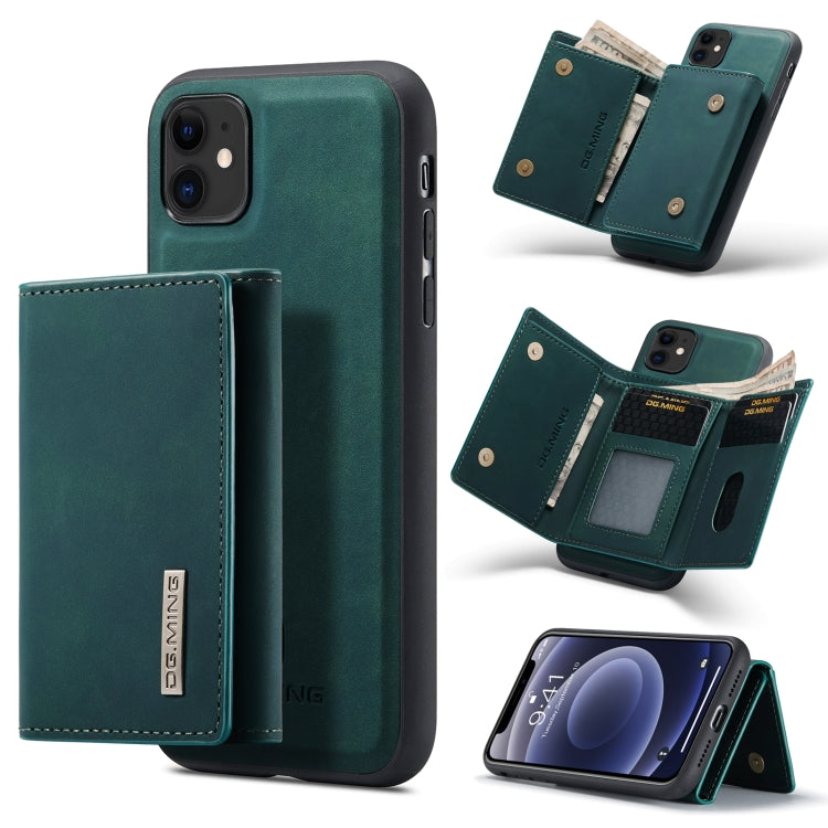 DG.MING M1 Series 3-Fold Multi Card Wallet + Magnetic Back Cover Shockproof Case with Holder Function, For iPhone 11, For iPhone 11 Pro, For iPhone 11 Pro Max