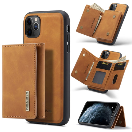 DG.MING M1 Series 3-Fold Multi Card Wallet + Magnetic Back Cover Shockproof Case with Holder Function