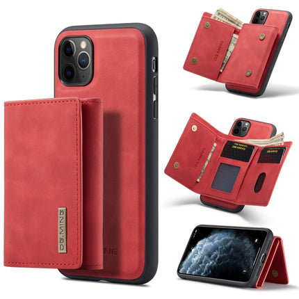 DG.MING M1 Series 3-Fold Multi Card Wallet + Magnetic Back Cover Shockproof Case with Holder Function