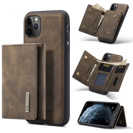 DG.MING M1 Series 3-Fold Multi Card Wallet + Magnetic Back Cover Shockproof Case with Holder Function