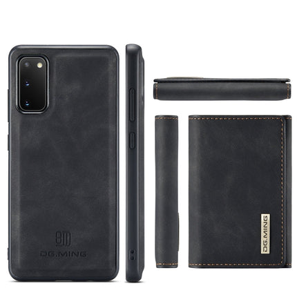 DG.MING M1 Series 3-Fold Multi Card Wallet  Back Cover Shockproof Case with Holder Function, For Samsung Galaxy S20