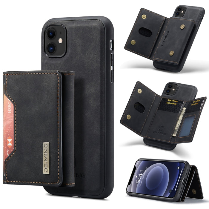 DG.MING M2 Series 3-Fold Multi Card Bag + Magnetic Back Cover Shockproof Case with Wallet & Holder Function, For iPhone 11, For iPhone 11 Pro, For iPhone 11 Pro Max