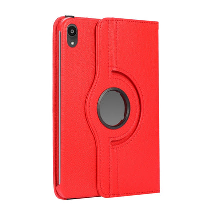 360 Degree Rotation Litchi Texture Flip Leather Case with Holder, For iPad mini 6 / mini 2024