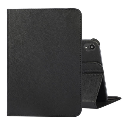 360 Degree Rotation Litchi Texture Flip Leather Case with Holder, For iPad mini 6 / mini 2024
