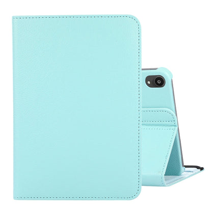 360 Degree Rotation Litchi Texture Flip Leather Case with Holder, For iPad mini 6 / mini 2024