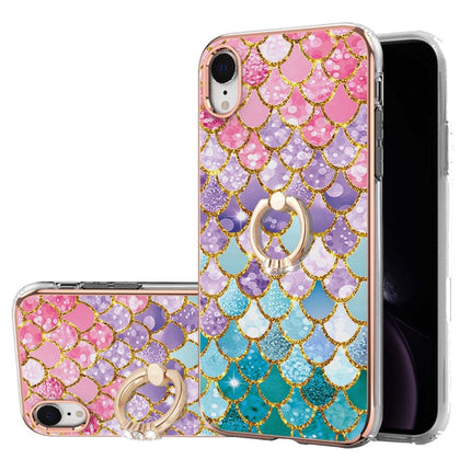Electroplating Pattern IMD TPU Shockproof Case with Rhinestone Ring Holder, For iPhone 11 Pro, For iPhone 11 Pro Max, For iPhone X / XS, For iPhone XR