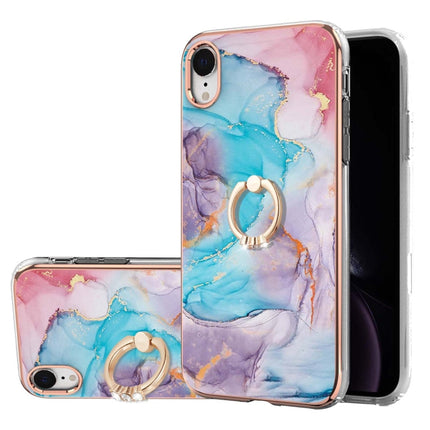 Electroplating Pattern IMD TPU Shockproof Case with Rhinestone Ring Holder, For iPhone 11 Pro, For iPhone 11 Pro Max, For iPhone X / XS, For iPhone XR