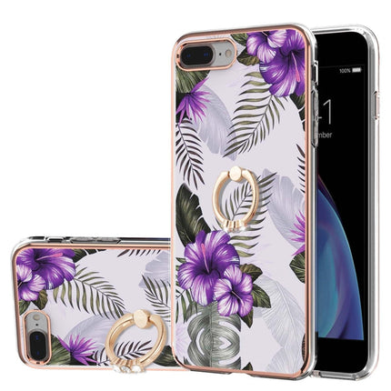 Electroplating Pattern IMD TPU Shockproof Case with Rhinestone Ring Holder, For iPhone XS Max, For iPhone 12 Pro, For iPhone SE 2022 / SE 2020 / 8 / 7, For iPhone 8 Plus / 7 Plus