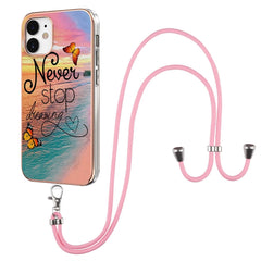 Electroplating Pattern IMD TPU Shockproof Case with Neck Lanyard, For iPhone 12 mini, For iPhone 12 / 12 Pro, For iPhone 12 Pro Max, For iPhone 11