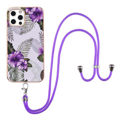 Electroplating Pattern IMD TPU Shockproof Case with Neck Lanyard, For iPhone 12 mini, For iPhone 12 / 12 Pro, For iPhone 12 Pro Max, For iPhone 11