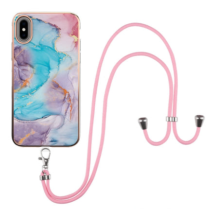 Electroplating Pattern IMD TPU Shockproof Case with Neck Lanyard, For iPhone 11 Pro, For iPhone 11 Pro Max, For iPhone XS / X, For iPhone XR