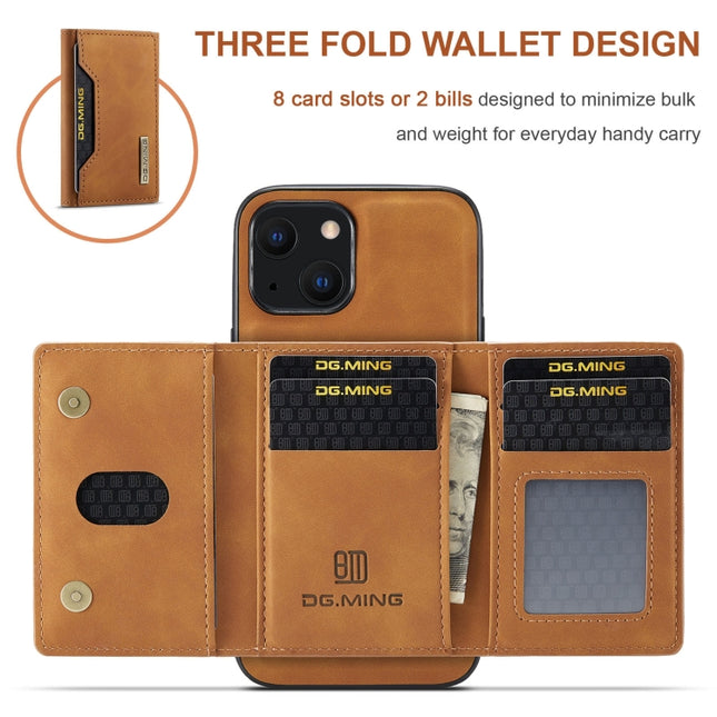 DG.MING M2 Series 3-Fold Card Bag + Magnetic Shockproof Case with Wallet & Holder Function