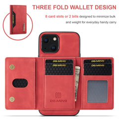 DG.MING M2 Series 3-Fold Card Bag + Magnetic Shockproof Case with Wallet & Holder Function, For iPhone 13 mini, For iPhone 13, For iPhone 13 Pro, For iPhone 13 Pro Max