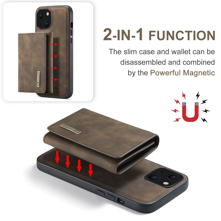 DG.MING M1 Series 3-Fold Multi Card Wallet + Magnetic Shockproof Case with Holder Function, For iPhone 13 mini, For iPhone 13, For iPhone 13 Pro, For iPhone 13 Pro Max