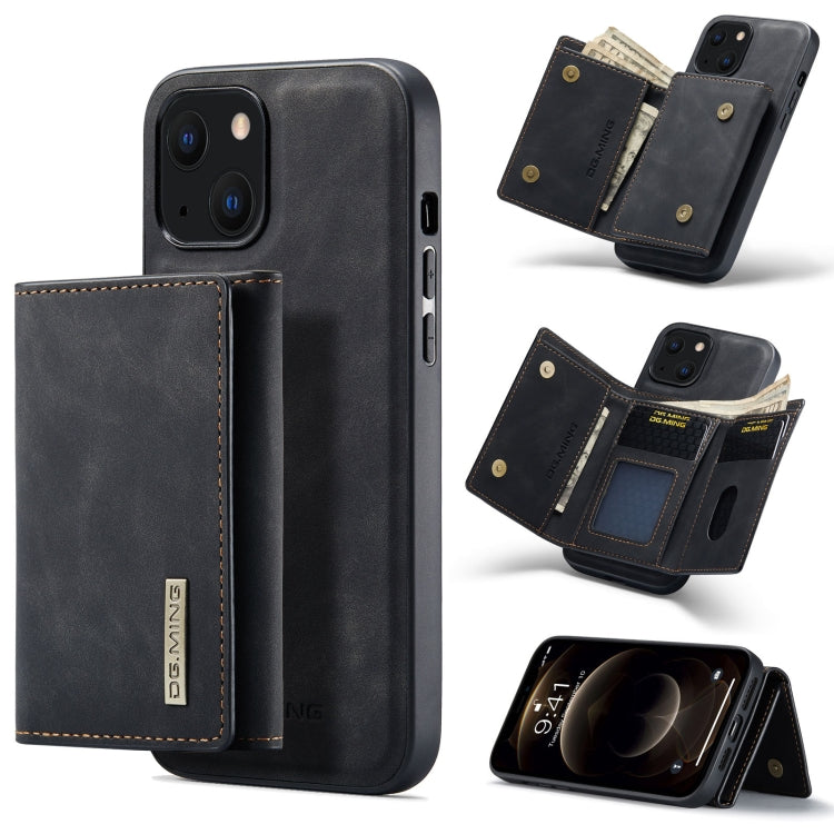 DG.MING M1 Series 3-Fold Multi Card Wallet + Magnetic Shockproof Case with Holder Function, For iPhone 13 mini, For iPhone 13, For iPhone 13 Pro, For iPhone 13 Pro Max