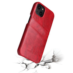 Fierre Shann Retro Oil Wax Texture PU Leather Case with Card Slots, For iPhone 13, For iPhone 13 Mini, For iPhone 13 Pro, For iPhone 13 Pro Max