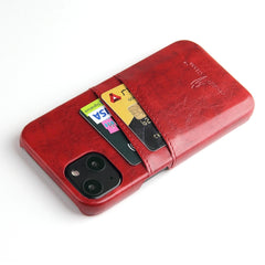 Fierre Shann Retro Oil Wax Texture PU Leather Case with Card Slots, For iPhone 13, For iPhone 13 Mini, For iPhone 13 Pro, For iPhone 13 Pro Max