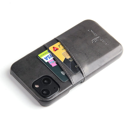 Fierre Shann Retro Oil Wax Texture PU Leather Case with Card Slots, For iPhone 13, For iPhone 13 Mini, For iPhone 13 Pro, For iPhone 13 Pro Max