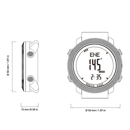 NORTH EDGE Multi-function Waterproof Outdoor Sports Electronic Smart Watch, Support Humidity Measurement / Weather Forecast / Speed Measurement