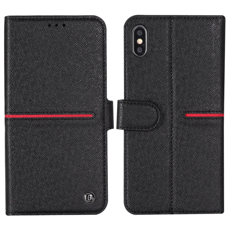 GEBEI Top-grain Leather Horizontal Flip Protective Case with Holder & Card Slots & Wallet & Photo Frame, For iPhone 11, For iPhone 11 Pro, For iPhone 11 Pro Max, For iPhone XS / X, For iPhone XR, For iPhone XS Max, For Samsung Galaxy Note 10