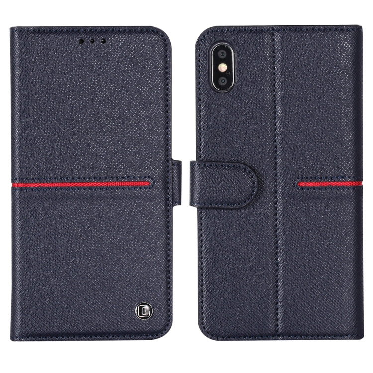 GEBEI Top-grain Leather Horizontal Flip Protective Case with Holder & Card Slots & Wallet & Photo Frame, For iPhone 11, For iPhone 11 Pro, For iPhone 11 Pro Max, For iPhone XS / X, For iPhone XR, For iPhone XS Max, For Samsung Galaxy Note 10