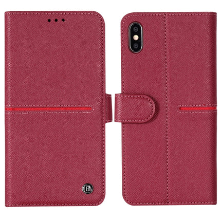 GEBEI Top-grain Leather Horizontal Flip Protective Case with Holder & Card Slots & Wallet & Photo Frame, For iPhone 11, For iPhone 11 Pro, For iPhone 11 Pro Max, For iPhone XS / X, For iPhone XR, For iPhone XS Max