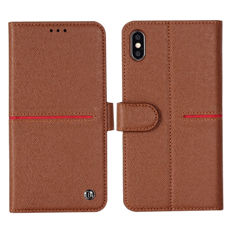 GEBEI Top-grain Leather Horizontal Flip Protective Case with Holder & Card Slots & Wallet & Photo Frame, For iPhone 11, For iPhone 11 Pro, For iPhone 11 Pro Max, For iPhone XS / X, For iPhone XR, For iPhone XS Max, For Samsung Galaxy Note 10