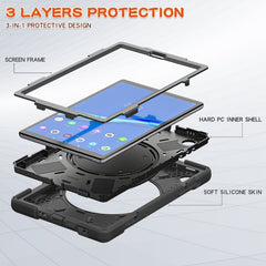 Silicone + PC Protective Case with Holder & Shoulder Strap, For Lenovo Tab M10 HD 2020 X306X/F, For Lenovo Tab M10 Plus, For Lenovo XiaoXin Pad 11 / Pad 11 Plus 2021 / Pad 2022, For Samsung Galaxy Tab Active Pro / 4 Pro / 5 Pro�������������������������...