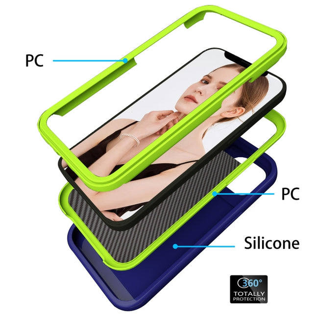 Wave Pattern 3 in 1 Silicone + PC Shockproof Protective Case, For iPhone 13 mini, For iPhone 13, For iPhone 13 Pro