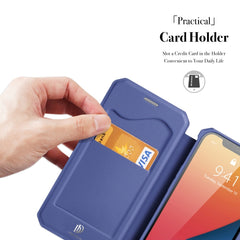 DUX DUCIS New Skin X Series PU + TPU Horizontal Flip Leather Case with Holder & Card Slots, For iPhone 13 Pro