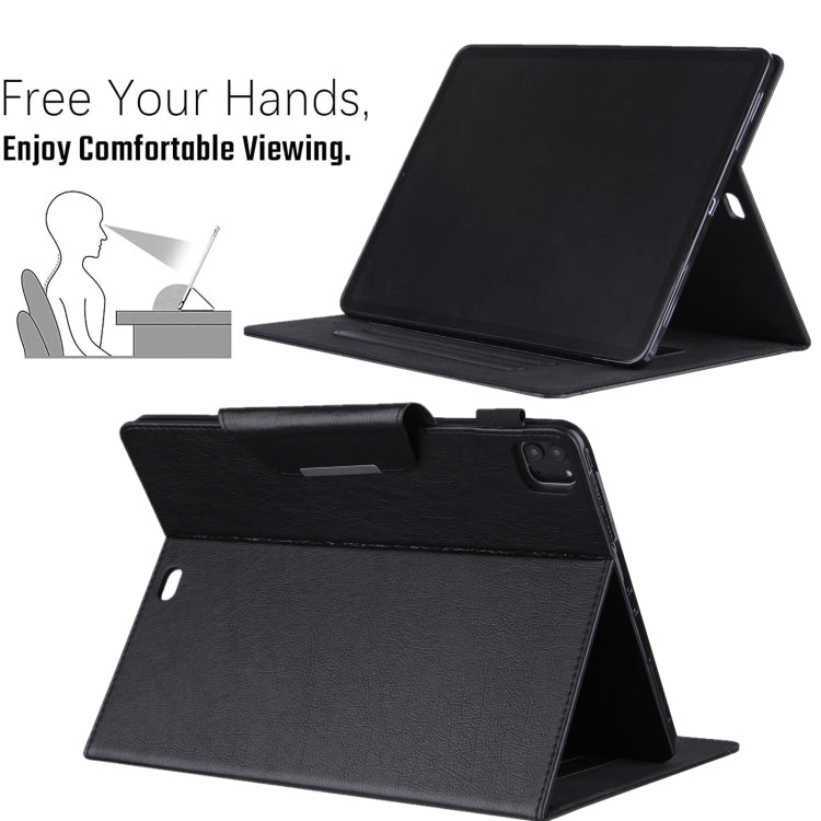 Solid Color Horizontal Flip Leather Case with Holder & Card Slot & Photo Frame & Wallet, For iPad Pro 12.9 2022 / 2021 / 2020 / 2018