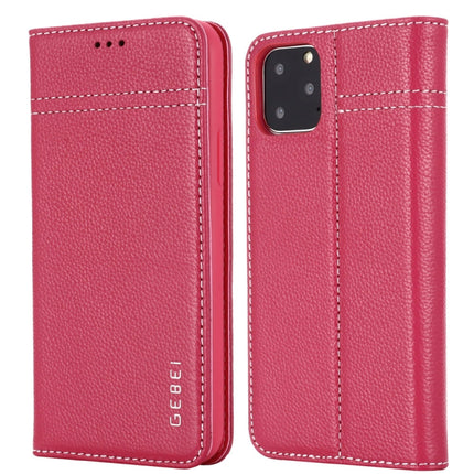 GEBEI Top-grain Leather Horizontal Flip Protective Case with Holder & Card Slots, For iPhone 11, For iPhone 11 Pro, For iPhone 11 Pro Max, For iPhone XS / X, For iPhone XR