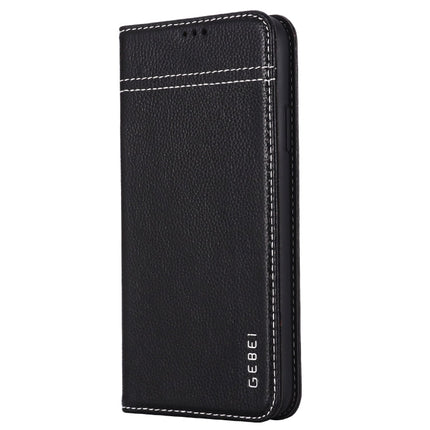 GEBEI Top-grain Leather Horizontal Flip Protective Case with Holder & Card Slots, For iPhone 11, For iPhone 11 Pro, For iPhone 11 Pro Max, For iPhone XS / X, For iPhone XR