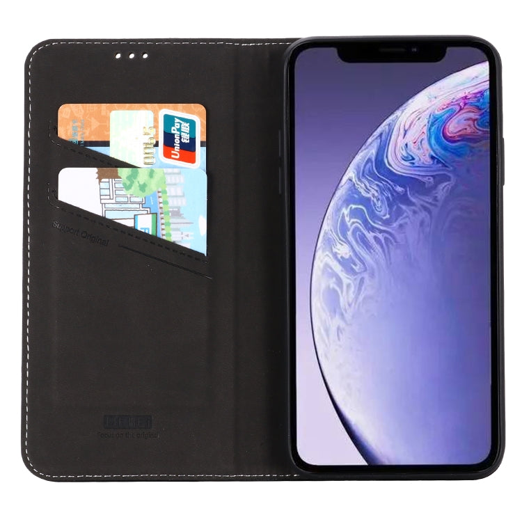 GEBEI Top-grain Leather Horizontal Flip Protective Case with Holder & Card Slots, For iPhone 11, For iPhone 11 Pro, For iPhone 11 Pro Max, For iPhone XS / X, For iPhone XR, For iPhone XS Max