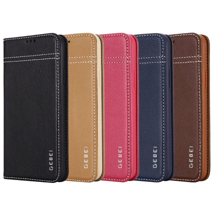 GEBEI Top-grain Leather Horizontal Flip Protective Case with Holder & Card Slots, For iPhone 11, For iPhone 11 Pro, For iPhone 11 Pro Max, For iPhone XS / X, For iPhone XR