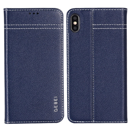 GEBEI Top-grain Leather Horizontal Flip Protective Case with Holder & Card Slots, For iPhone 11, For iPhone 11 Pro, For iPhone 11 Pro Max, For iPhone XS / X, For iPhone XR