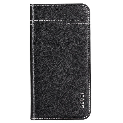 GEBEI Top-grain Leather Horizontal Flip Protective Case with Holder & Card Slots, For iPhone XS Max, For Galaxy Note 10, For Galaxy Note 10+