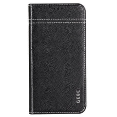 GEBEI Top-grain Leather Horizontal Flip Protective Case with Holder & Card Slots, For iPhone XS Max, For Galaxy Note 10, For Galaxy Note 10+