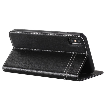 GEBEI Top-grain Leather Horizontal Flip Protective Case with Holder & Card Slots, For iPhone XS Max