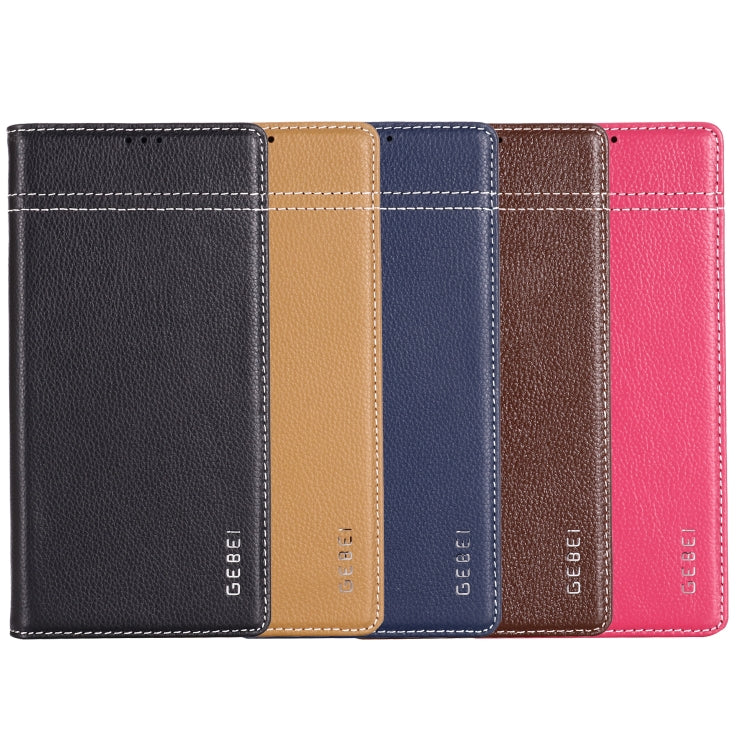 GEBEI Top-grain Leather Horizontal Flip Protective Case with Holder & Card Slots, For Galaxy Note 10, For Galaxy Note 10+