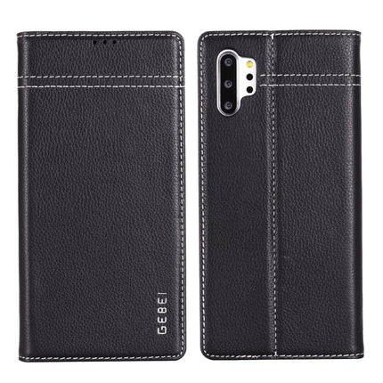GEBEI Top-grain Leather Horizontal Flip Protective Case with Holder & Card Slots, For iPhone XS Max, For Galaxy Note 10, For Galaxy Note 10+