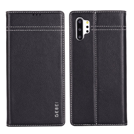 GEBEI Top-grain Leather Horizontal Flip Protective Case with Holder & Card Slots, For iPhone XS Max, For Galaxy Note 10, For Galaxy Note 10+