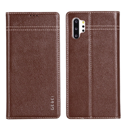 GEBEI Top-grain Leather Horizontal Flip Protective Case with Holder & Card Slots, For iPhone XS Max, For Galaxy Note 10, For Galaxy Note 10+