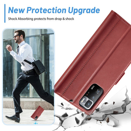 LC.IMEEKE Magnetic Buckle PU + TPU Horizontal Flip Leather Case with Holder & Card Slots & Wallet, For Xiaomi Redmi Note 10 Pro/Note 10 Pro Max