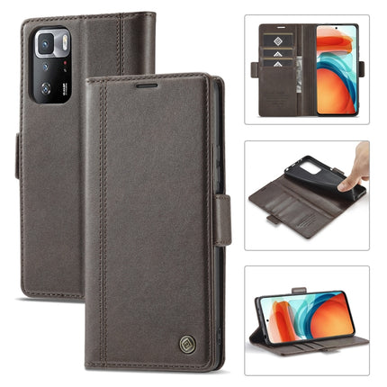 LC.IMEEKE Magnetic Buckle PU + TPU Horizontal Flip Leather Case with Holder & Card Slots & Wallet, For Xiaomi Redmi Note 10 Pro/Note 10 Pro Max