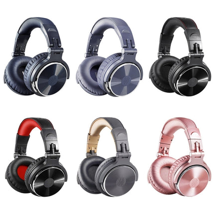 OneOdio Pro-10 Head-mounted Noise Reduction Wired Headphone with Microphone, Black Red, Grey Blue, Blue, Rose Gold