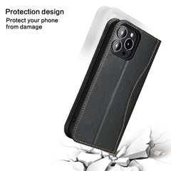 Genuine Leather Horizontal Flip Leather Case with Holder & Card Slots & Wallet, For iPhone 13 mini, For iPhone 13, For iPhone 13 Pro, For iPhone 13 Pro Max