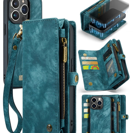 CaseMe-008 Detachable Multifunctional Horizontal Flip Leather Case with Card Slot & Holder & Zipper Wallet & Photo Frame, For iPhone 13 Pro Max, For iPhone 13 Pro, For iPhone 13 mini, For iPhone 13