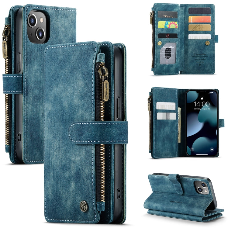 CaseMe-C30 PU + TPU Multifunctional Horizontal Flip Leather Case with Holder & Card Slot & Wallet & Zipper Pocket, For iPhone 13 Pro Max, For iPhone 13 Pro, For iPhone 13, For iPhone 13 mini